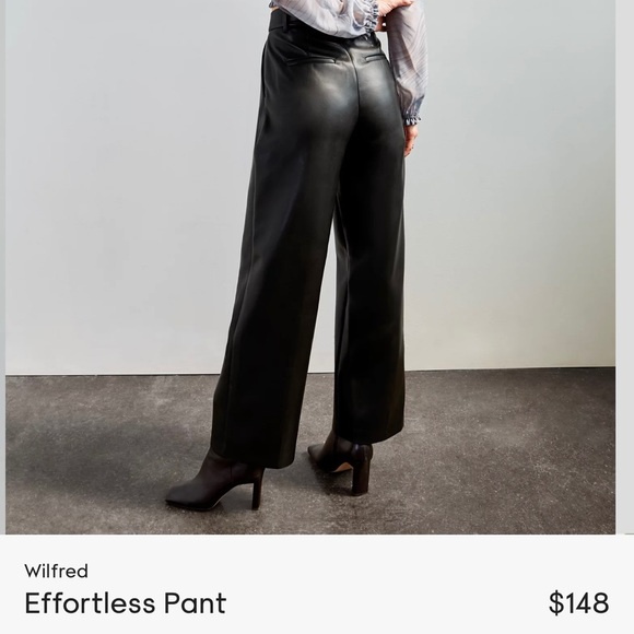 Wilfred Vegan Leather Effortless Pants - Picture 2 of 4